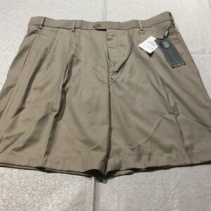 Bocaccio Men's Super 120's Golf Shorts Size 42, Khaki, Expandable Waistband NWT